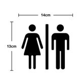 HULIANFU WC Toilet Entrance Sign Door Stickers For Public Place Home Decoration Creative Pattern Wall Decals Diy Funny Vinyl Mural Art
