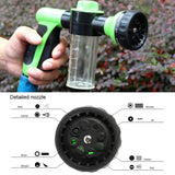 HULIANFU Water Gun Hose Nozzle Car Washer Garden Watering Jet Spray High Pressure Sprinkler Foam Lance Automobiles Cleaning Tool