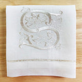 HULIANFU Letters Embroidery  Table Napkin  White Wedding Party Holiday  Decorative  Towel  Rectangular  Hand Towels
