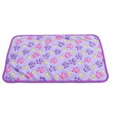 HULIANFU Pet soft warm blanket Winter Coral plush paw print blanket Cat and dog mattress Medium small dogs cats coral fleece Pet supplies