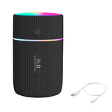 HULIANFU Portable 300ml Humidifier USB Ultrasonic Dazzle Cup Aroma Diffuser Cool Mist Maker Air Humidifier Purifier with Romantic Light