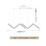 HULIANFU Nordic Pendant Light Art Line Led Haning Lamp Geometric Chandelier Indoor Lights For Restaurant Bar Front Desk Office Decoration