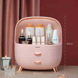 HULIANFU Large Capacity Makeup Organizer Cosmetic Storage Box Drawer Type Desktop Finishing Rack Dustproof Lipstick Beauty Mask Case