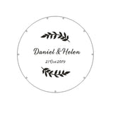 HULIANFU Personalized Acrylic round wedding guest book alternative,Acrylic drop top,Circle wood wedding guest book,wedding name sign,