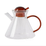 HULIANFU Tea Set Glass 500ml Teapot 200ml Cup Nordic Style Heat Resistant Drinkware