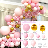 HULIANFU Rose Apricot Balloon Garland Arch Kit Wedding Birthday Party Decoration Kids Confetti Latex Balloons Baby Shower Decor Baloon