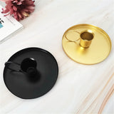 HULIANFU Retro Metal Candlestick Candle Holders Modern Home Decoration Glamorous Chic Wedding Table Decoration Desktop Accessories