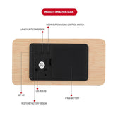 HULIANFU USB/AAA  Clocks LED Wooden Alarm Clock Watch Table Voice Control Digital Wood Despertador Electronic Desktop Table Decor