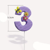 HULIANFU Soft Clay Number Balloon Cake Birthday Topper 1st Birthday Party Decorations Kids Baby Shower Girl  Happy Birthday Cake Topper
