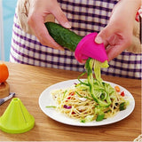 HULIANFU Kitchen Tools Vegetable Fruit  Multi-function Spiral Shredder Peeler Manual Potato Carrot Radish Rotating Shredder Grater