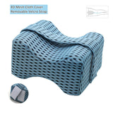 HULIANFU Memory Foam Wedge Sleeping Knee Pillow for Side Sleepers Back Pain Sciatica Relief Pregnancy Maternity Pillows Back Leg Cushion