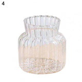 HULIANFU Simple Transparent Glass Small Vase Nordic Decoration Living Room Flower Home Vases For Flowers Aromatherapy Bottle