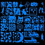 HULIANFU Light Switch Sticker Luminous Wall Stickers Cartoon Glow in the Dark Sticker Decal for Kids Room Decoration Home Decor Cat Fairy