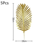 HULIANFU Tropical Palm Leaves Summer Monstera Artificial Silk Turtle Leaves For Home Hawaiian Luau Beach Wedding Party Decor Fake Plants