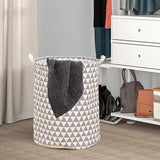 HULIANFU Organizer Canvas Laundry Basket Waterproof Large Capacity Laundry Hamper Dirty Clothes Storage Basket Toy Home Storage Bin 45x35