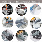 HULIANFU Silicone Dishwashing Cleaning Glove Magic Scrubber Sponge Rubber Glove for Washing Dish Kitchen Car Bathroom Pet Brush Cleaner