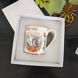 HULIANFU Retro Plate Bone China Dinner Set Nordic Kitchen Ceramic Dessert Charger Plates for Wedding Tableware Trays Decorative Mug Cup