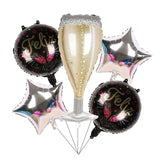 HULIANFU Large Wine Glass Wine Bottle Foil Balloon Party Supplies Round Beer shape ballon Celebrate victory birthday wedding party