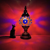 HULIANFU Turkish mosaic table Lamp vintage art deco Handcrafted lamparas de mesa mosaic Glass romantic bed light lamparas con mosaicos