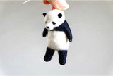 HULIANFU Non-finished  Pick Up Lovely Akita Dog Cat Panda Raccoon Rabbit Animal Wool Needle Felting Package material DIY Felted Kits