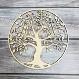 HULIANFU Tree of Life Wood Wall Hanging Laser Cut Wooden Wall Art Sacred Geometry Yoga Studio Unique Handmade Spiritual Gift Home Decor