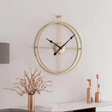 HULIANFU Nordic Luxury Large Wall Clock Modern Design Living Room Kitchen Wall Clock Battery Operated Iron Personality Clocks Home Decor