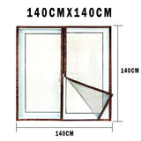 HULIANFU Insect Window Screen Zipper Opening and Closing Self-Adhesive Mosquito-Proof Net Indoor Fly Curtain Mesh Invisible Customizable