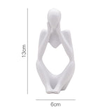 HULIANFU Thinker Statue Abstract Figure Sculpture Small Ornaments Resin Statue Home Crafts Home Decoration Modern Figurines For Interior