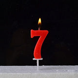 HULIANFU Number Candles Red Number 0-9 &amp; Question Mark Birthday Anniversary Smokeless Candles Cake Topper Decoration Party Supplies