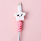 HULIANFU Kawaii Cartoon Animal Cord Winder Winding Line Data Cable Wire Storage Organizer Line Fixer Holder Headset Cord Protector 1PC
