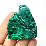 HULIANFU Natural Rock Zambian Malachite Rough Stone Specimen Home Spirit Decoration Life Crystal Gift Anti-decay and Negative Energy