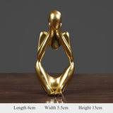 HULIANFU Thinker Statue Abstract Figure Sculpture Mini Character Statue Ornaments For Home Desktop Furnishings Home Decor Birthday Gift