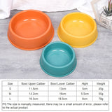 HULIANFU Pet Single Bowl PP Frosted Footprint Puppy Drinker Feeder Cat&amp;Dog Food Bowls Lightweight Non-slip Feeding Dish Pets Accessories