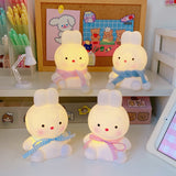 HULIANFU W&amp;G Kawaii Night Light Cartoon Creative Night Light Unplugged Bunny Decoration Bedroom Bedside Lamp Desk Lamp Home Decoration
