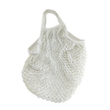 HULIANFU Portable Reusable Grocery Bags Fruit Vegetable Bag Washable Cotton Mesh String Organic Organizer Handbag Short Handle Net Tote