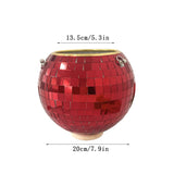 HULIANFU Retro Disco Ball Planter Basket Round Mirror Hanging Pot flower pot Wall Planter Pot Hangin Vase Desktop Decoration Balcony Vase