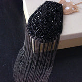 HULIANFU New Clothing Epaulettes Accessories Patch Metal Diamond Tassels Epaulet Dress Apparel Accessories