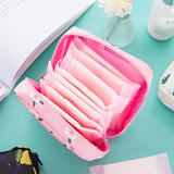 HULIANFU Waterproof Tampon Storage Bag Cute Sanitary Pad Pouches Portable Makeup Lipstick Key Earphone Data Cables Organizer Home Storage