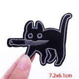 HULIANFU Mushroom Applique Embroidered Patches On Kids Clothes DIY Iron On Patches Cartoon Patches For Clothing Stickers Animal Badges