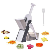 HULIANFU Manual Food Cutter Multifunctional Vegetable Chopper With 4 Cutting Modes Adjustable Vegetable Chopper With Stainless Steel Blad