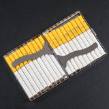 HULIANFU Silver Portable Metal Cigarette Case for Thick Cigarettes Flip Open Traveling Cigarette Container Box Holder Outdoor Smoking1PC