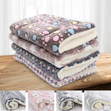 HULIANFU Pet Sleeping Mat Cat Bed Dog Bed Thickened Pet Soft Wool Mat Blanket Mmattress Household Portable Washable Warm Carpet