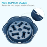 HULIANFU Pet Dog Bowl Dog Slow Feeder Bowl Puppy Cat Slow Eating Dish Bowl Anti-Gulping Food Plate Feeding Dog Cat Food Bowl Pet Supplies