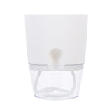 HULIANFU Lazy Self-watering Flowerpot Automatic Water Absorption Succulent Aquaculture Transparent Round Plastic Hydroponic Flowerpot