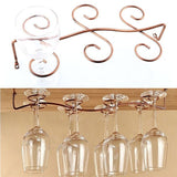 HULIANFU Useful Fashion Bar Red Wine Glass Hanger Holder Hanging Rack Shelf hold up to 6/8 wine glasses cups