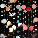 HULIANFU Merry Christmas Decorations for Home 4M Twinkle Star Paper Garland New Year  Noel ChristmasTree Ornaments Kerst  Navidad