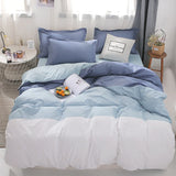 HULIANFU Nordic Duvet Cover Set Leaf Striped Star Bedding Set Single Double Queen King Size240x220 Simple Polyester Quilt Cover Bed Sheet