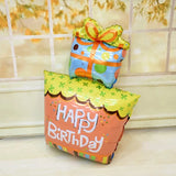 HULIANFU New large cake gift box donut popcorn shape aluminum film balloon wedding celebration birthday party scene decoration