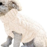HULIANFU Warm Dog Cat Sweater Clothing Winter Turtleneck Knitted Pet Cat Puppy Clothes Costume For Small Dogs Cats Chihuahua Outfit Vest