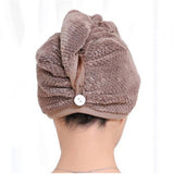 HULIANFU Magic Microfiber Hair Fast Drying Dryer Towel Bath Wrap Hat Quick Cap Turban Dry